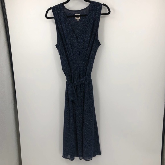 Anne Klein Dresses & Skirts - Anne Klein Polka Dot Print Tie-Waist Dress Sz 14